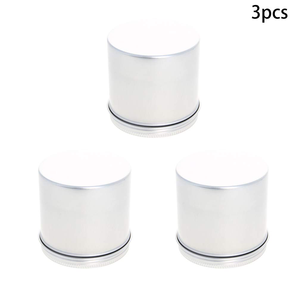 Jutagoss 3pcs 8.3 oz Round Aluminum Cans, Tin Can Screw Top Metal Lid Containers for Lip Balm, Crafts, Cosmetic, Candles, Candies, 250ml