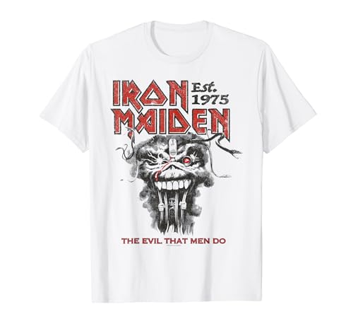 Iron Maiden - The Evil That Men Do On White T�V���c