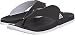 adidas Performance Women's Adilette SC+ Thong W Sandal,Black/White/Metallic Silver,10 M US