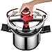 Stainless Steel Pressure Cooker 4 Quart,304 Stainless Steel Cookware with Easy Opening&Closing Lid, Works on All Cooktops (4 Quart)
