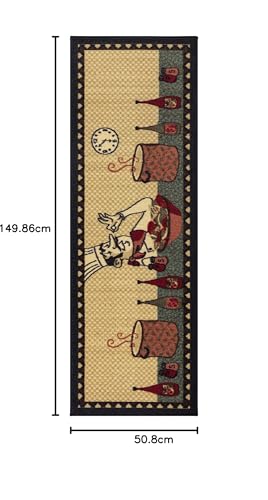 Ottomanson Siesta Collection Kitchen Chef Design Rubberback Runner Rug, 50 cm x 150 cm, Beige Chef - Image 3