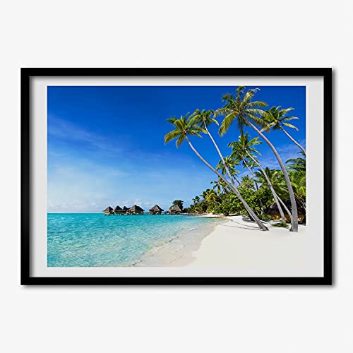 Cadre en Bois Décoratif Tulup 70x50 cm Malediwy Peinture pour embellir un mur vide