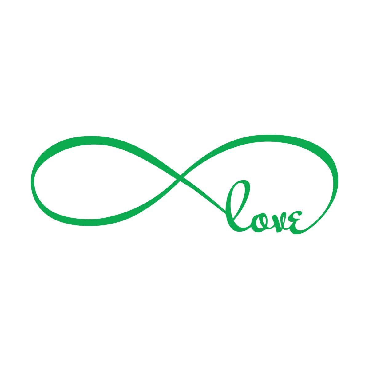 Wall Decals Paster Paper Symbol of Infinite Love Romance 49.5x156.9cm Waterproof Extra Large Green — image 1