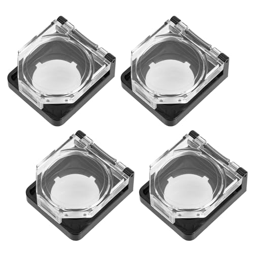 Protector para botón con tapa de plástico PRETYZOOM resistente al agua 12 u. 5