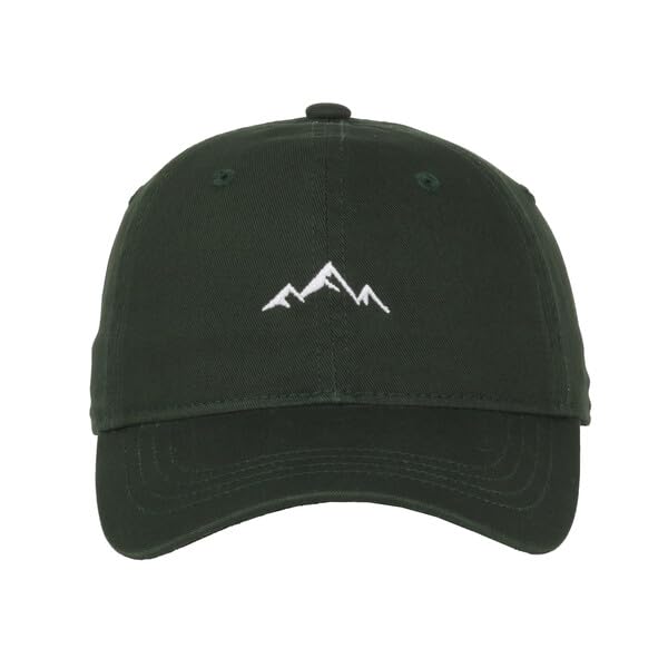 Image of Outdoor Cap Mountain Embroidered Dad Hat Adjustable Soft Cotton Polo Style Unstructured Baseball Cap for Men & Women