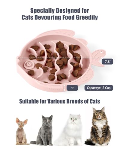 image for Coomazy 2-Pack Silicone Slow Feeder Dog Cat Bowls & Lick Mat, Interact