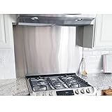24' By 30' Stainless Steel Stove Backsplash Splatter Guard SP3604 Range Hood Backsplash Wall Shield Metal Panel, Ultra Flat Easy Clean And Install, 1 Year Sales Guarantee