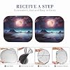 2-Piece Car Front Window Sunshades Foldable Sun Visor Protector Alien Planet in Galaxy Windshield Sun Shade Car Front Windshield Cover for Most Sedans SUV Van Truck