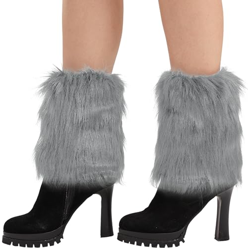 Image of Nanxson Womens Fur Leg Warmer Winter Short Boot Cuffs Covers Sleeves TTW0071