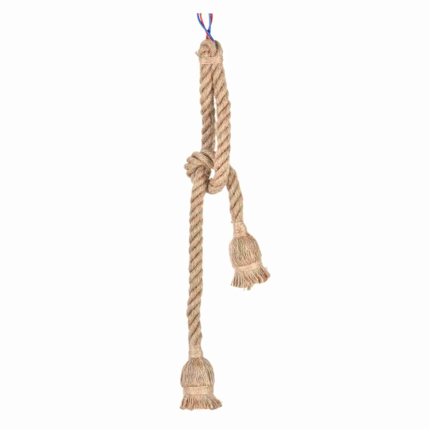 Hemp Rope Hanging Lamp Base E27 Bulb DIY Pendant Lights Country Vintage LED Bulb Accessories Home Restaurant Cafe Bar Decoration Without Bulb(2#)