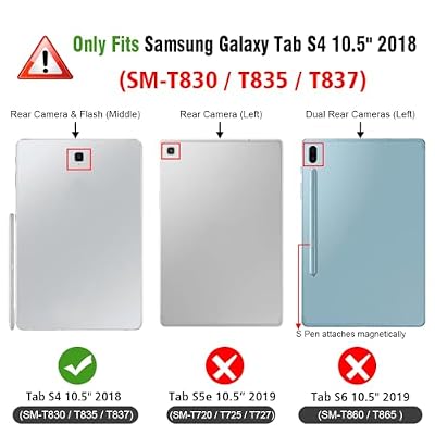 FINTIE Keyboard Case for Samsung Galaxy Tab S4 10.5 2018 Model SM-T830/T835/T837, Slim Shell Lightweight Stand Cover with Detachable Wireless Bluetooth Keyboard, Black