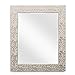 Wall Beveled Mirror Framed - Bedroom or Bathroom Rectangular Frame Hangs Horizontal & Vertical by EcoHome (27x33, Soft Brass)