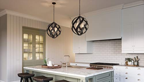 Quoizel Bms2820Ok Blacksmith Pendant Lighting, 4-Light, 240 Watts, Old Black (23" H X 20" W) #TOP1