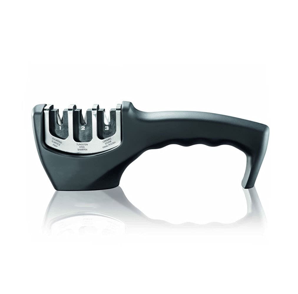 Knife Sharpener 3-Slot Quality Kitchen Knife Accessories to Repair Grind Polish Blade Professional Knife Sharpening Tool for Kitchen