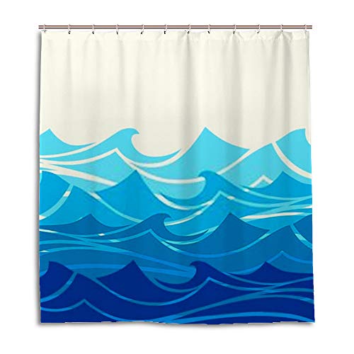 Rideau de douche de qualité supérieure en polyester durable lavable pour cabine de bain - 2