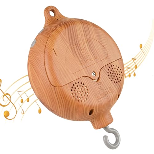 Image of HLEEDUO Crib Mobile Motor,Mobile Music Box Spinner with Adjustable Volume,Mobiles Spinner with 3 Moeds(Rotating&Music,Rotating only,Music only),Music Box Play 12 Lullabies，Mobile for Crib