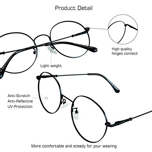 Image of VisionGlobal Blue Light Blocking Glasses for Women Men, Computer Reading, TV Glasses, Stylish Oval Frame