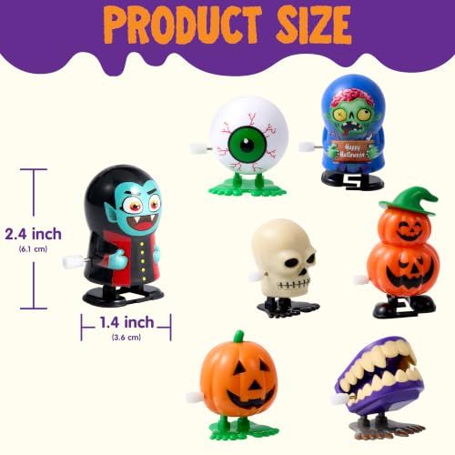 JOYIN 18 Pcs Halloween Wind Up Toys, Jumping Windup Toys Assortment for Kids Halloween Party Favors, Treat or Treats Bag Stuffers, Goodies Bag Fillers, School Classroom Gift, Carnival Prizes - Image 3