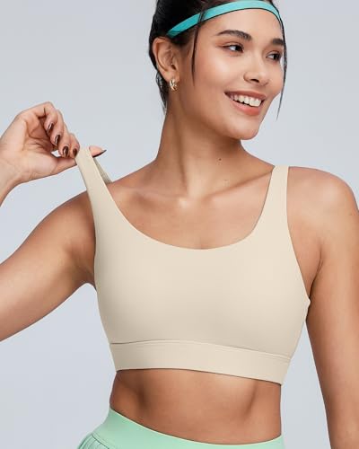Image of RUNNING GIRL Sports Bra for Women High Support, Molded Cup High Impact Sports Bras with Sewn in Pads Workout Running Bra