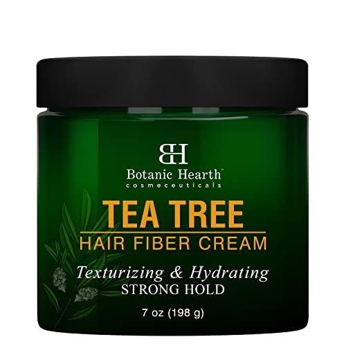 Botanic Hearth Tea Tree Hair Cream - Hair Fibers For Thinning, Styling, Texturizing & Hydrating Hair - Strong Hold & Sulfate Free - Hair Cream For Men And Women - All Hair Types - Made In Usa - 7 Oz #TOP1