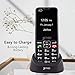Jethro SC490 4G Unlocked Senior Cell Phone, Big Buttons, Large Display, Loud Volume, SOS Button, Charging Dock Included, Easy to Use, Gifts for Elderly & Kids, FCC/IC Certified