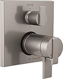 Delta Faucet T27T967-SS, Stainless Ara Angular Modern TempAssure 17T Series Valve Trim with...