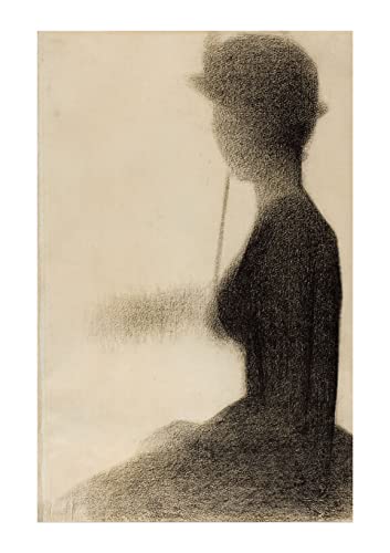 Affiche Georges Seurat Femme assise avec un parasol extra large format mat