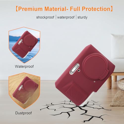 Funda de silicona para cámara KODAK PIXPRO FZ45, roja miniatura 6