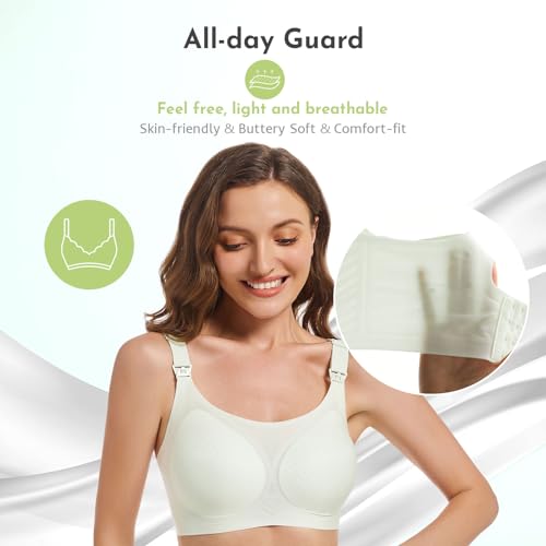 Image of Nursing Bras for Breastfeeding, Seamless Ultra Comfort Maternity Bra, Natural Shape Pregnancy Bras for Women