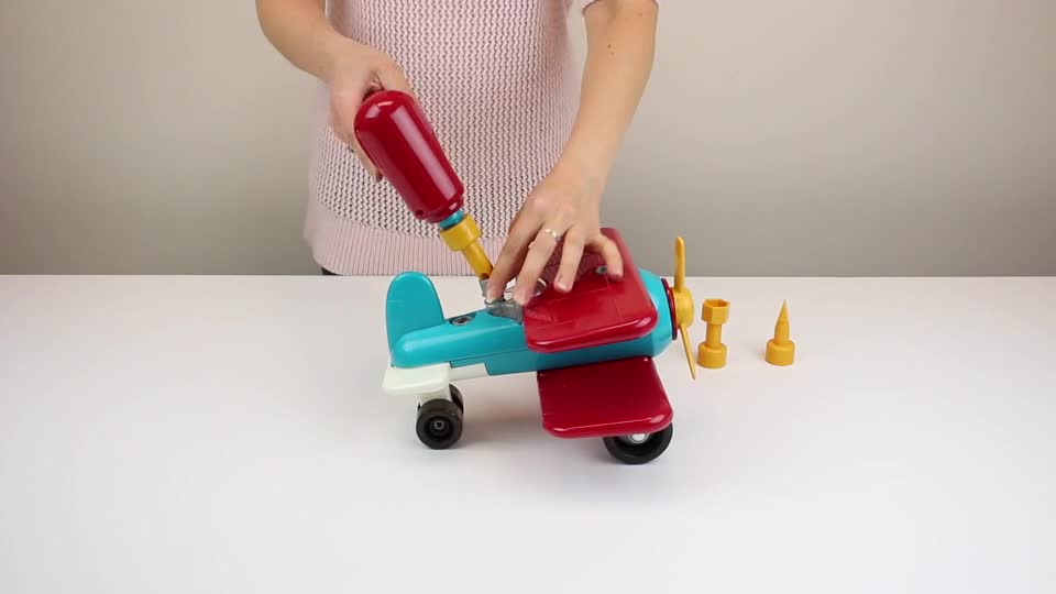 Avion Démontable Battat – 25 Pièces Avec Perceuse – Jeu De Construction Pour Enfants 3 Ans+