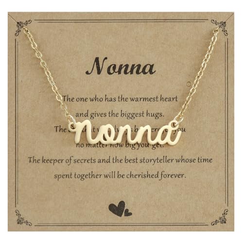 Kivosliviz Gift for Nonna Necklace Women from Grandkids Best Birthday Jewelry Nonna Necklace