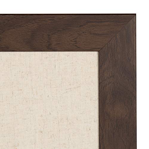 DesignOvation Beatrice Framed Linen Fabric Pinboard, 18x27, Walnut Brown by DesignOvation - Image 3