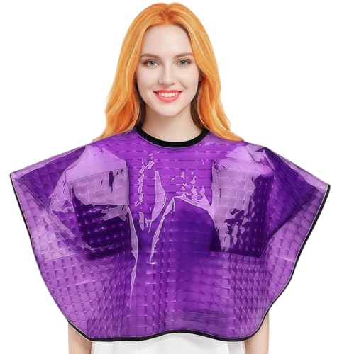 Shoulder Shower Cover Post Surgery, Waterproof Post Surgery Shower & Mastectomy Robe | with Drain Pockets, Unisex Upper Body Coverage for Post-Op Recovery, Purple