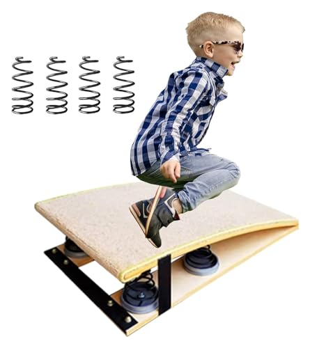 OZBME Trampolín de Gimnasia para niños pequeños, trampolín para Salto de Potro, 4 colchonetas Antideslizantes para el hogar ()