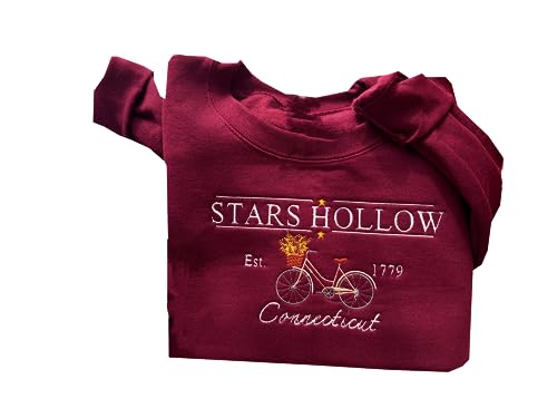 Stars Hollow Connecticut Embroidery Sweatshirt, Halloween Embroidered Sweatshirt, Fall Crewneck, Fall T-Shirt.