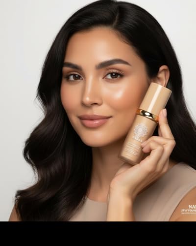 NABKA Foundation Sunscreen Serum SPF 50, Color Mimicking Technology, Moisturizing, Even Skin Toning, 1.0 FL OZ