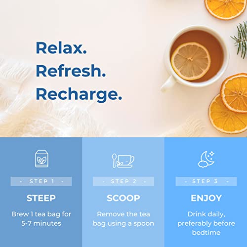 Voomvaya Organic Ashwagandha Root Tea - Caffeine-Free Herbal Tea For Natural Energy And Improved Sleep - Resealable Pack - 30 Compostable Tea Bags #TOP4