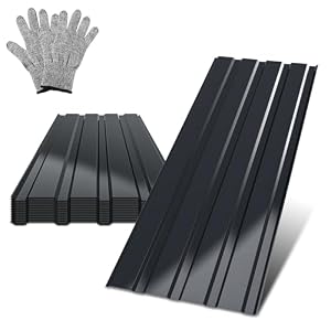 Monucep 12 Stück Trapezblech Profilblech 115×45 cm Anthrazit