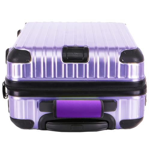 Image of Neoprene Luggage Handle Wrap Fluorescent Colors Luggage Identifiers /Tags /Marker, Purple(5 Pack), 3.5mm