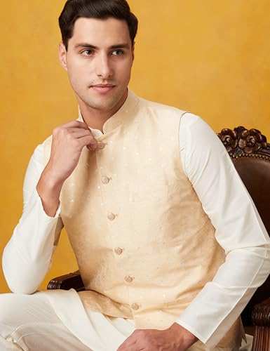 Image of Symbol Premium Men's Festive Nehru Jacket Kurta Pyjama Set (3pcs)
