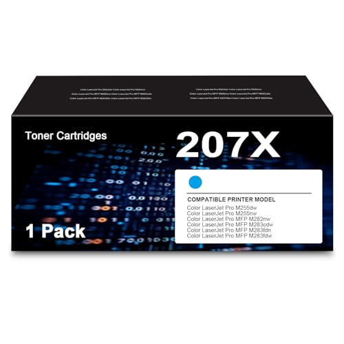 Toner HP 207X cyan compatible imprimante HP LaserJet Pro M283fdw M255dw M255nw M283fdn