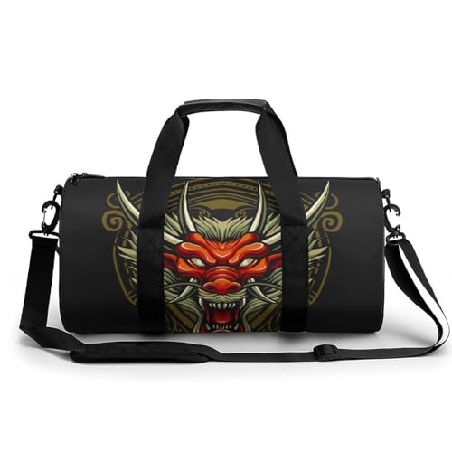 Sac de sport Dragon Rouge 45x23x23cm compact pour gym et voyage