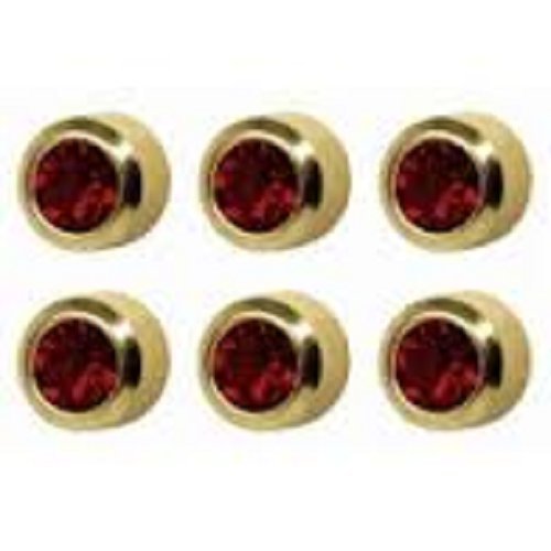 Beauty Relations Universal January Birthstone 3 pair 24 k gold over surgical steel