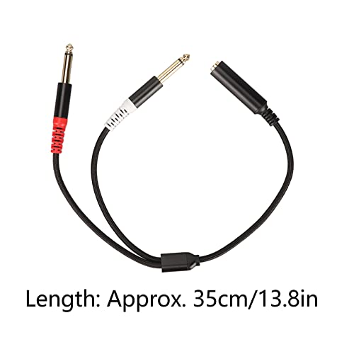 Cable divisor estéreo Semme Y 6.35mm oro 1 macho a 2 hembra miniatura 7