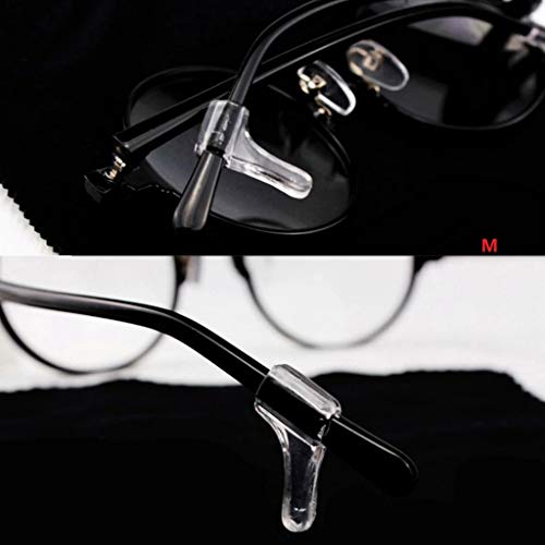 LEIPUPA 20xAnti Slip Glasses Ear Hooks Tip Eyeglasses Transparent Grip Temple Holder - S