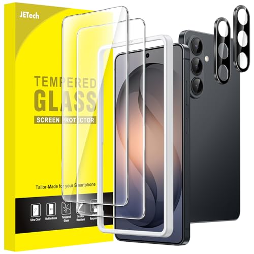 Image of JETech Screen Protector Guard for Samsung Galaxy S26 Plus, 2+2 Pack | with Camera Lens Protector, HD Clear Tempered Glass, Anti-Scratch Protection, Easy Installation Tool