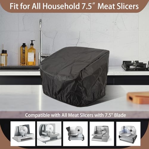 Meat Slicer Cover,Waterproof Small Kitchen Appliance Covers,Food Slicer Cover,Compatible with OSTBA Anescra Borlebbi Chefman and All 7.5