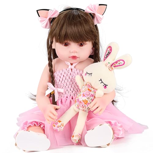 ROERHE リボーンドール 女の子 赤ちゃんリアル人形 ビニール ベビードール リアルドール baby doll 新生児 50CM 育児練習 プレゼント ドールセラピー [並行輸入品] - ROERHE ㅤ - 商品画像