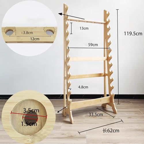 Grand support d'épée de samouraï pour décoration de dojo et salon