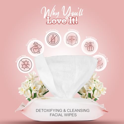 Image of Glam21 Facial Wipes | Super-Soft, Moisturizing & Refreshing | Effectively Cleans Dust, Dirt & Impurities | Gentle Daily Use Makeup Wipes | Pack of 25 PCS- Mogra